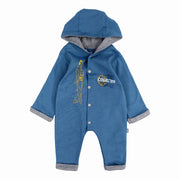 Baby Boys Cotton Footless Onesie - Indigo with “COLLECTOR” Print