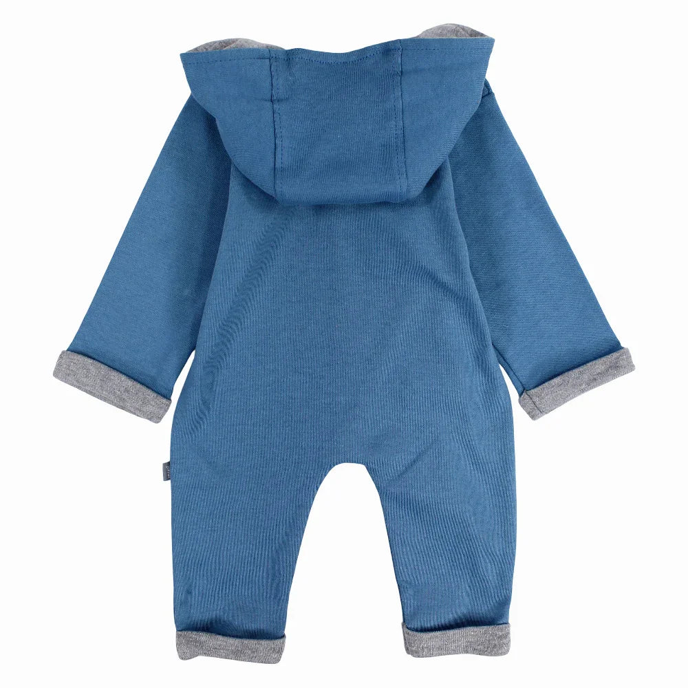Baby Boys Cotton Footless Onesie - Indigo with “COLLECTOR” Print