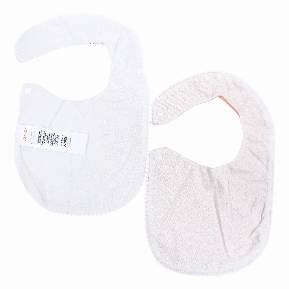 Cotton Bib – Pink with "Cool and Kind" Print (2Pcs)