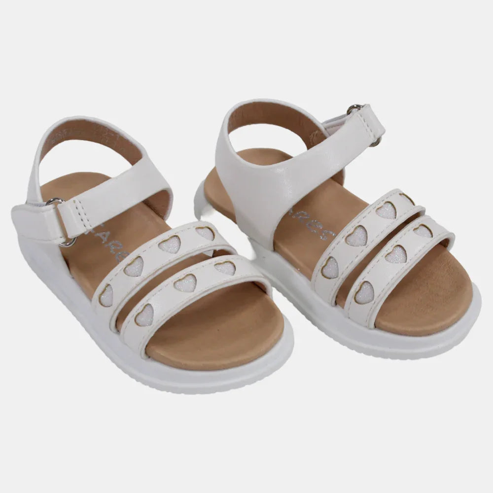 Baby Girls Leather Sandals with Cute Little Hearts - Clothing - Karzma