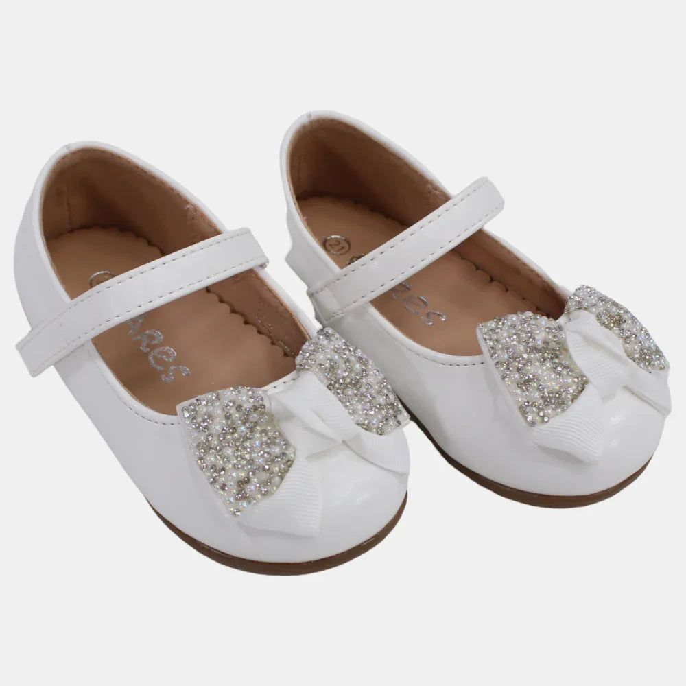 Baby Girls Leather Shoes with a Cute Bow - Clothing - Karzma