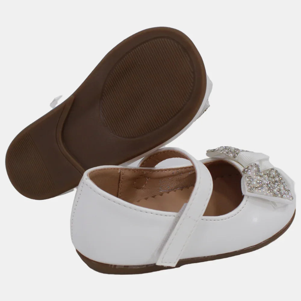 Baby Girls Leather Shoes with a Cute Bow