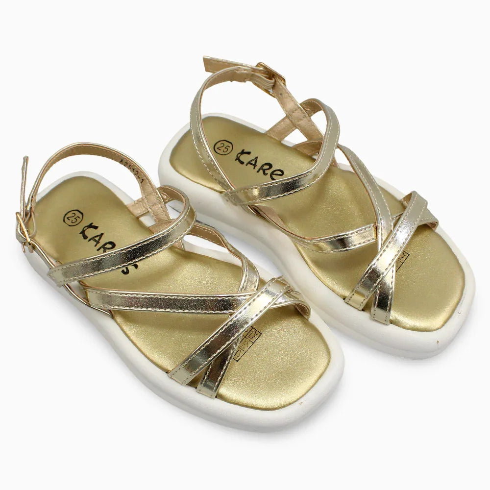 Girls Leather Sandals – Shiny - Clothing - Karzma