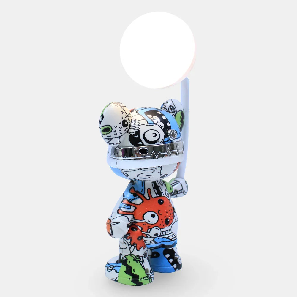Violent Bear Life Cute Desk Lamp – Monster White