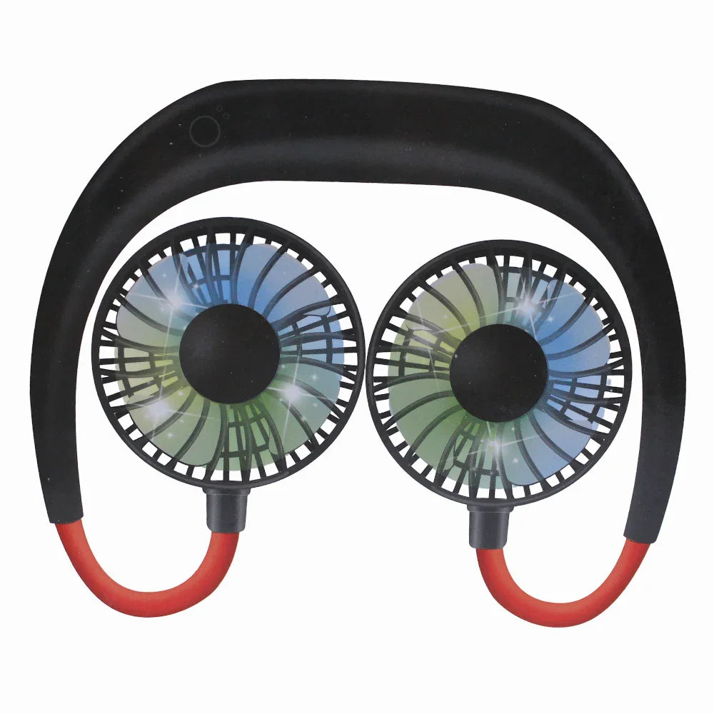 Hands-Free Portable Neckband Fan - Black