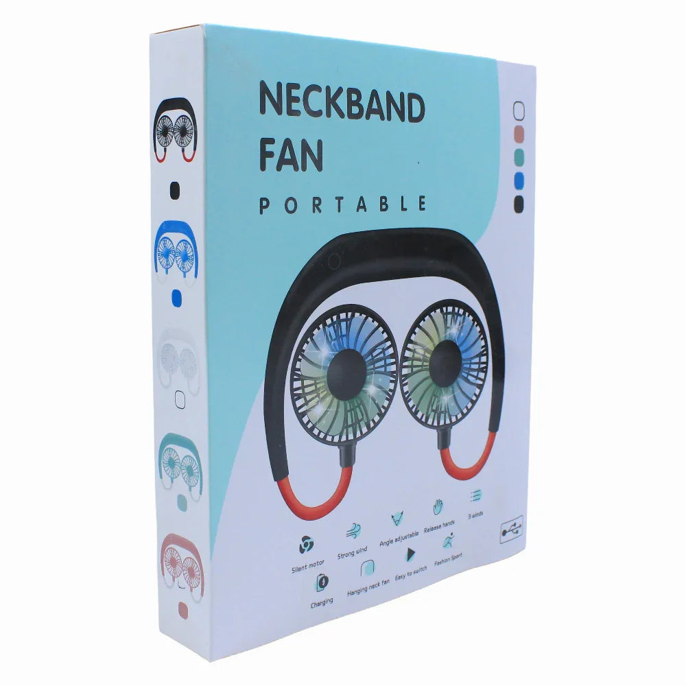 Hands-Free Portable Neckband Fan - Pink