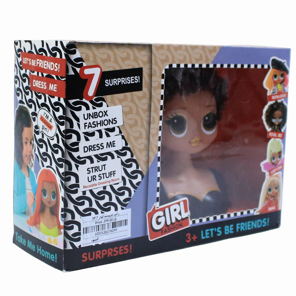 LOL Surprise Doll Head – Black Hair