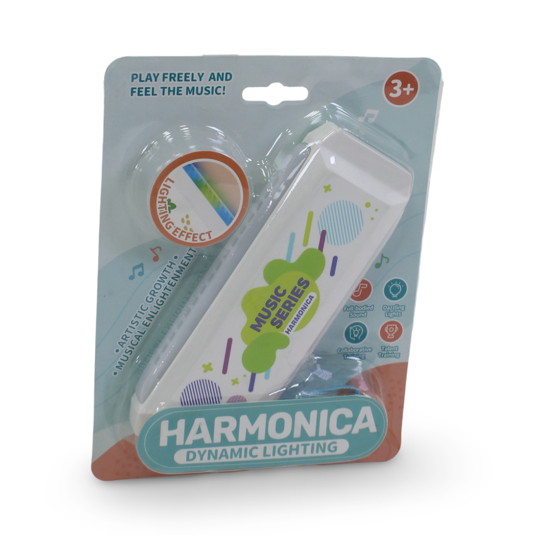 Harmonica Dynamic Lighting Musical Toy – White