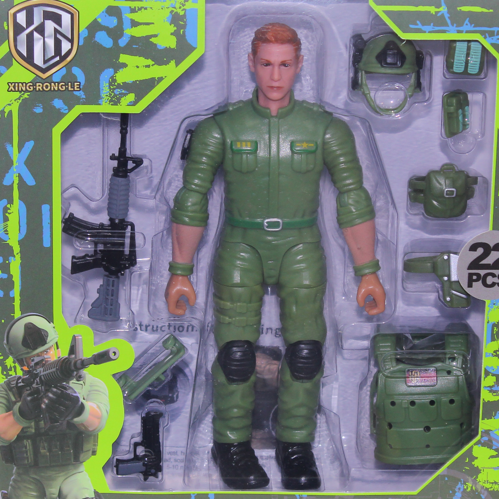 Xingrong Military Soldiers – Green (22 Pieces)