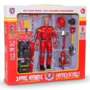 Fire Hero Firefighter with Tools – Red
