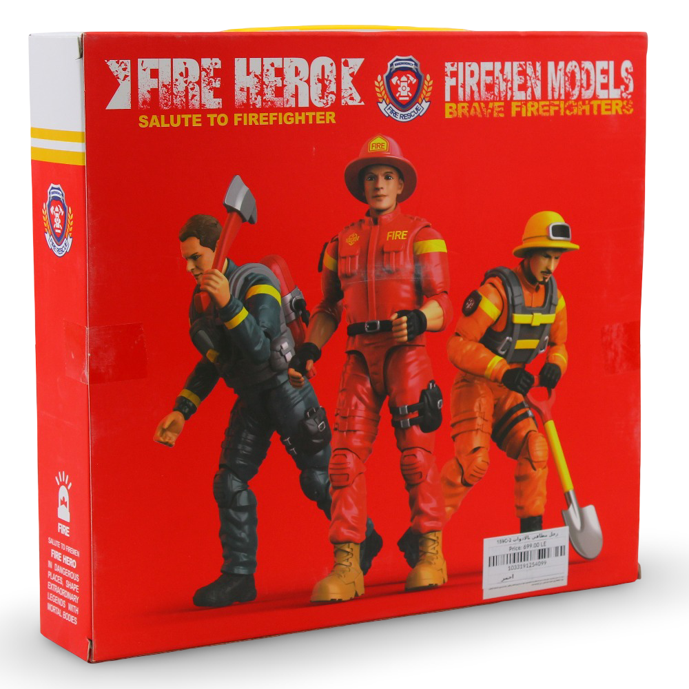 Fire Hero Firefighter with Tools – Red