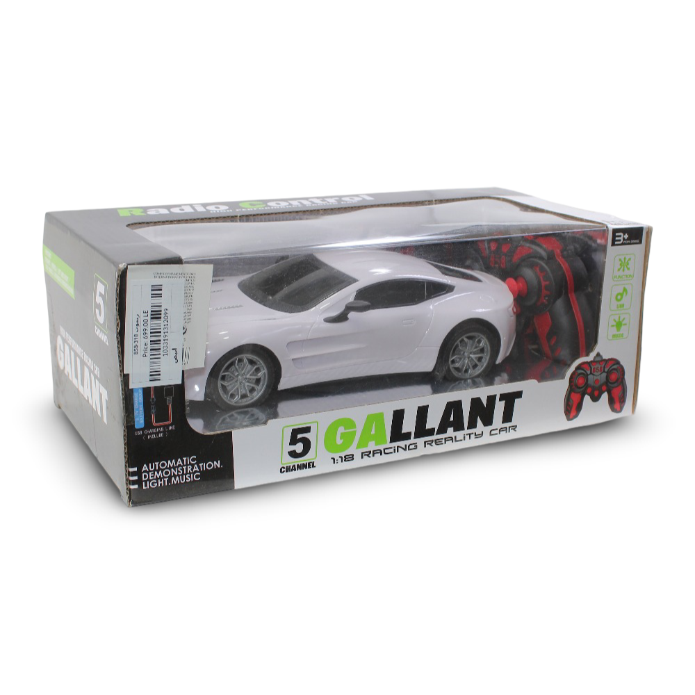 5 Gallant 1:18 Scale Racing Reality Remote Control Car – White - Toys - OKO