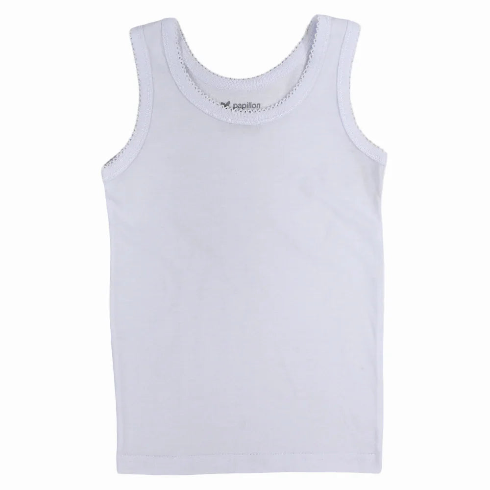 Girls Cotton Sleeveless Undershirt – White