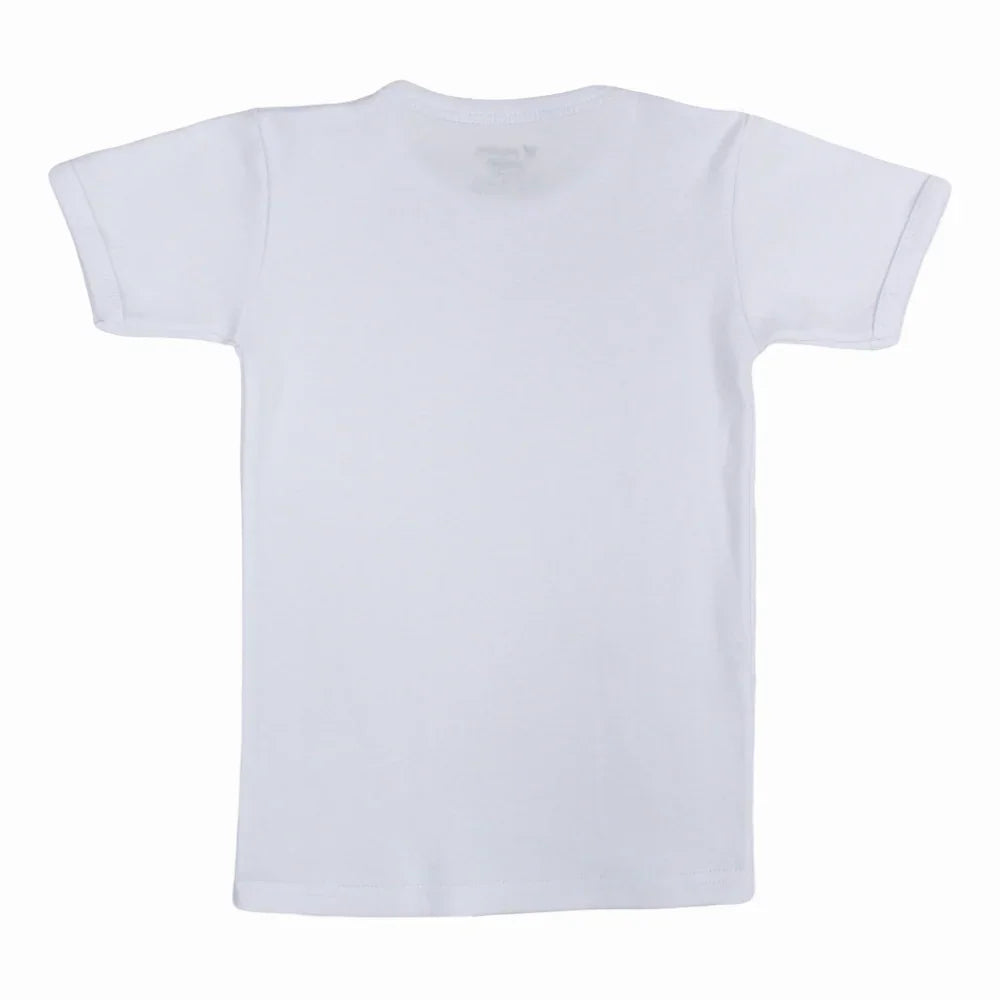 Boys Cotton Short-Sleeved Undershirt – White