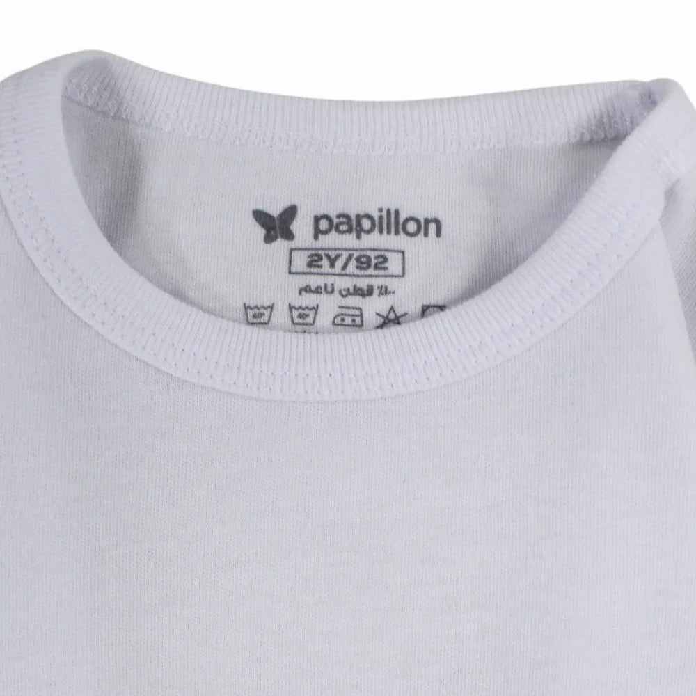 Boys Cotton Long-Sleeved Undershirt – White
