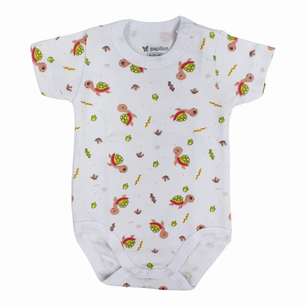 Unisex Baby Cotton Short-Sleeved Printed Underwear Bodysuit - Assorted Prints