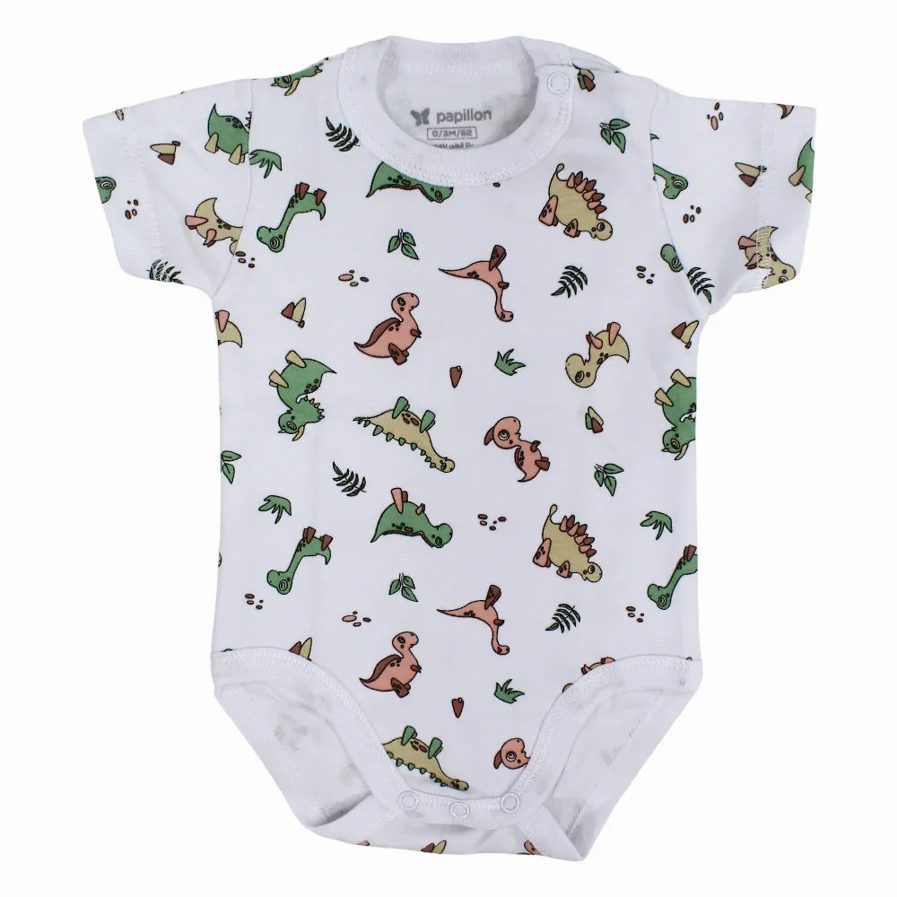 Unisex Baby Cotton Short-Sleeved Printed Underwear Bodysuit - Assorted Prints - Clothing - Papillion
