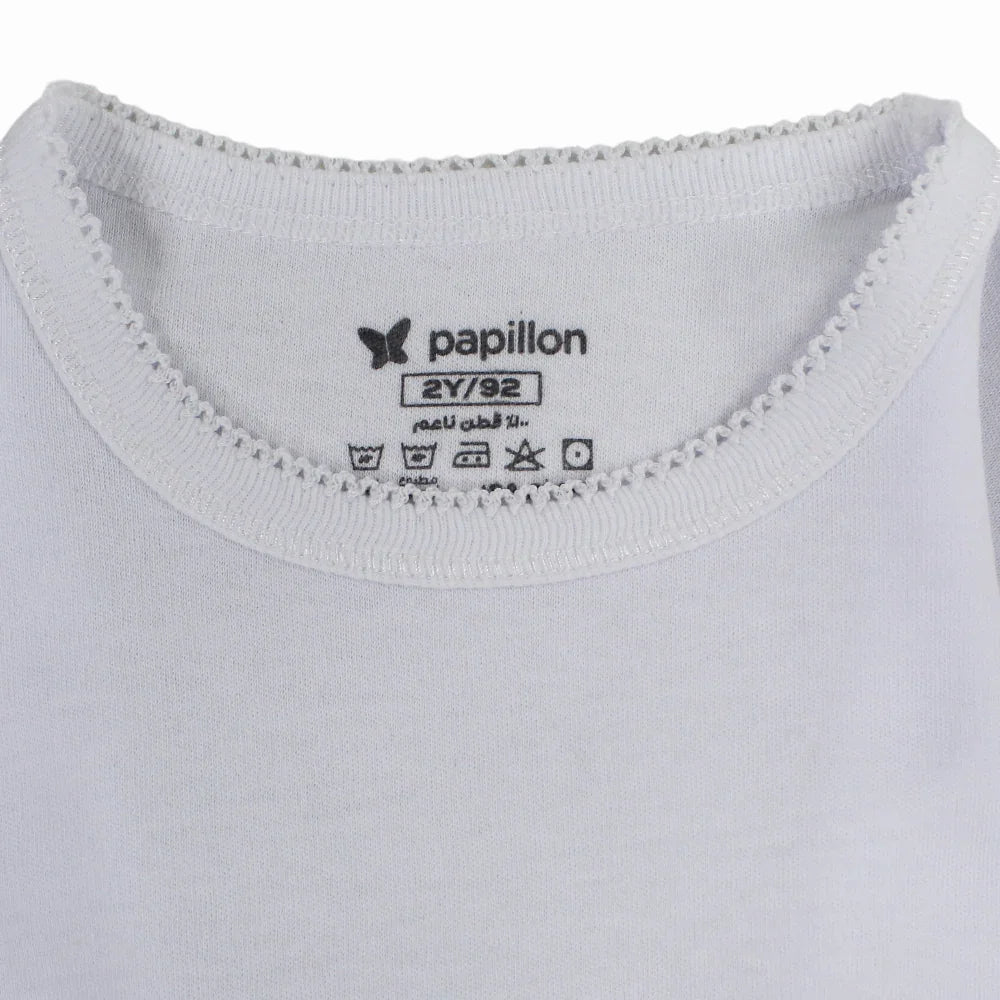 Girls Cotton Long-Sleeved Undershirt – White
