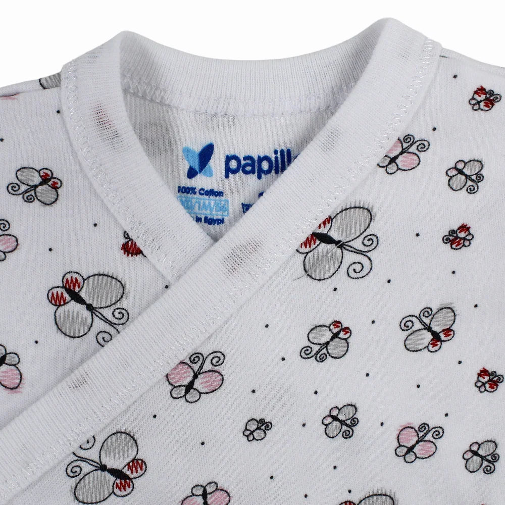 Unisex Baby Cotton Short-Sleeved Wrap-Over Printed Bodysuit - Assorted Prints