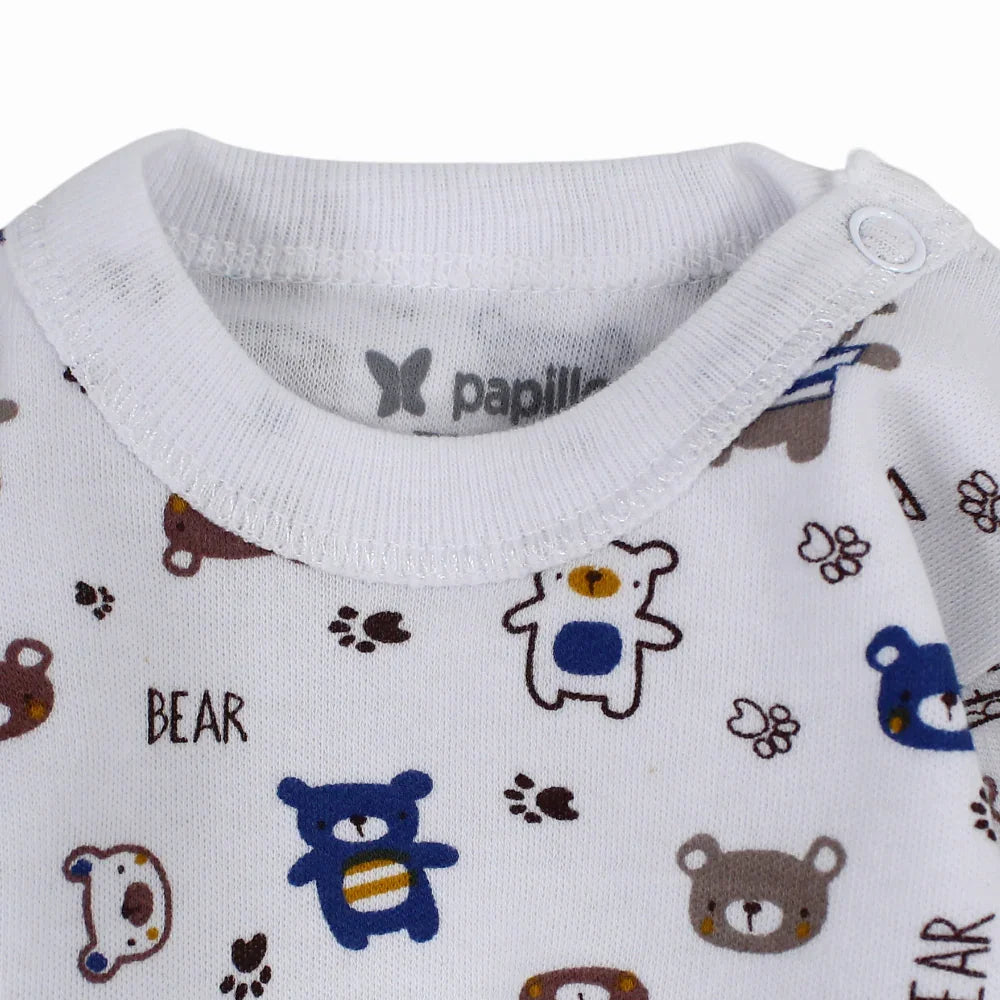 Unisex Baby Cotton Long-Sleeved Underwear Printed Bodysuit - Assorted Prints