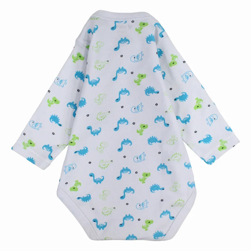 Unisex Baby Cotton Long-Sleeved Underwear Printed Bodysuit - Assorted Prints