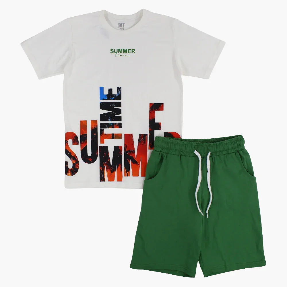 Boys Pajama Set – Summer Time Print - Clothing - Papillion