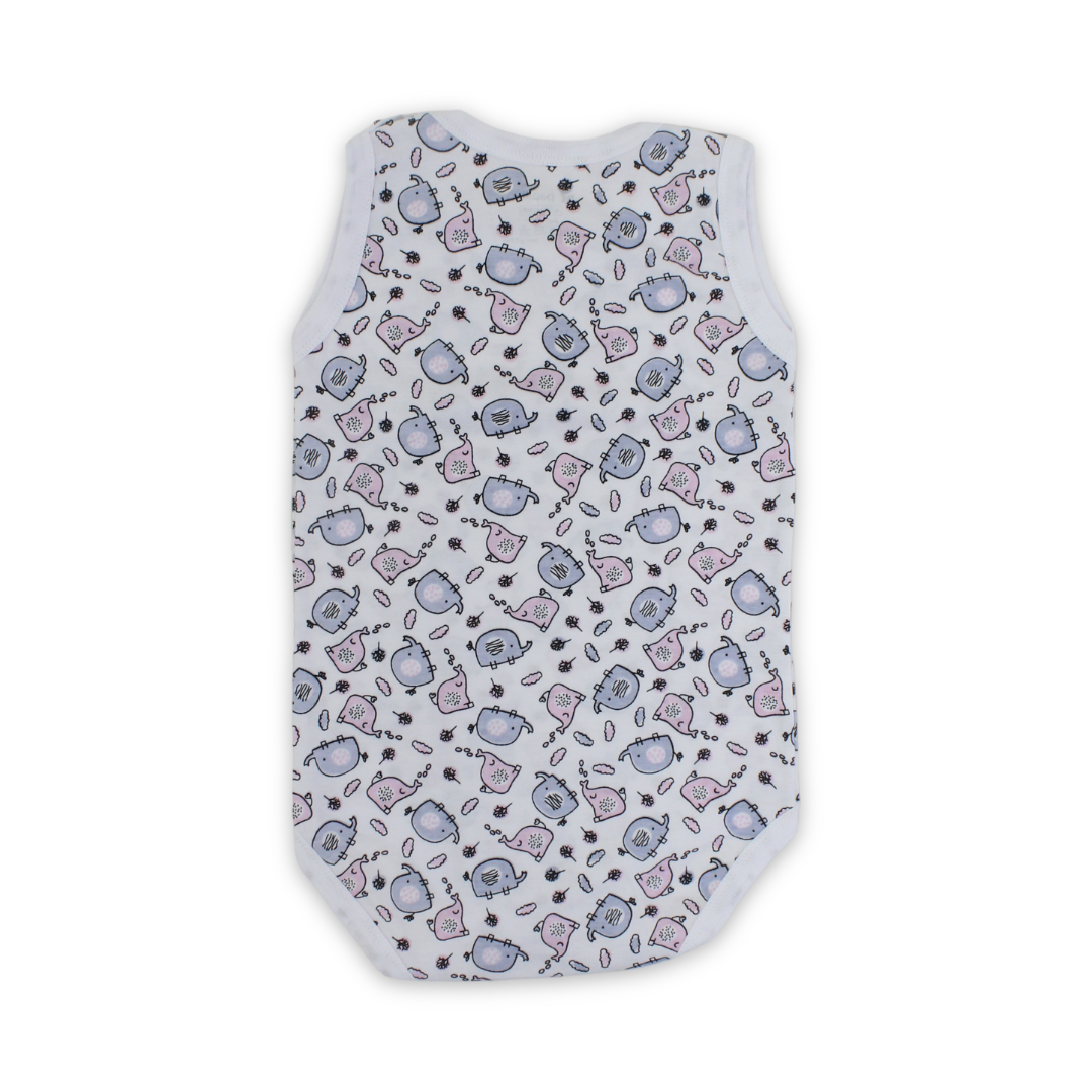 Unisex Baby Cotton Bodysuit – White