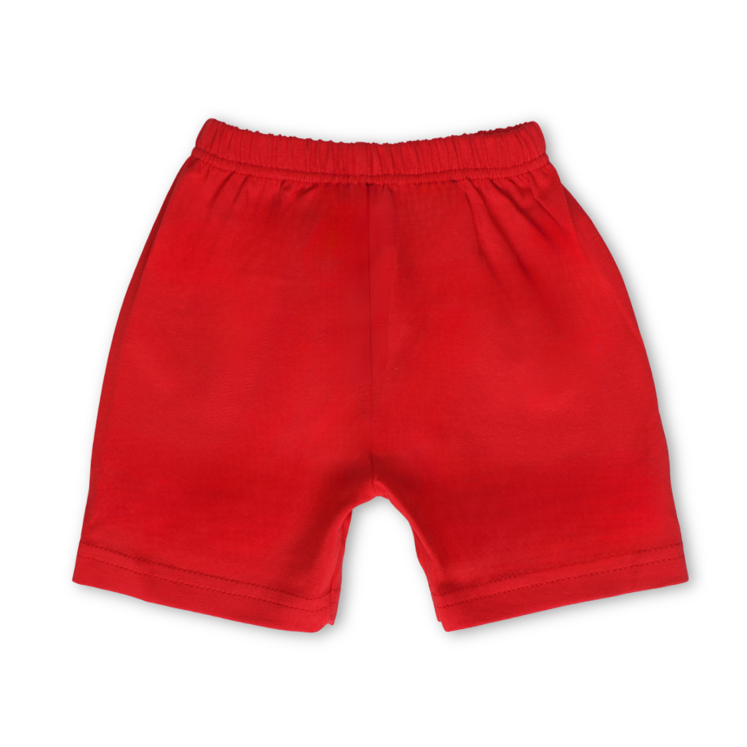 Baby Girls Cotton Plain Pantie Shorts – Red