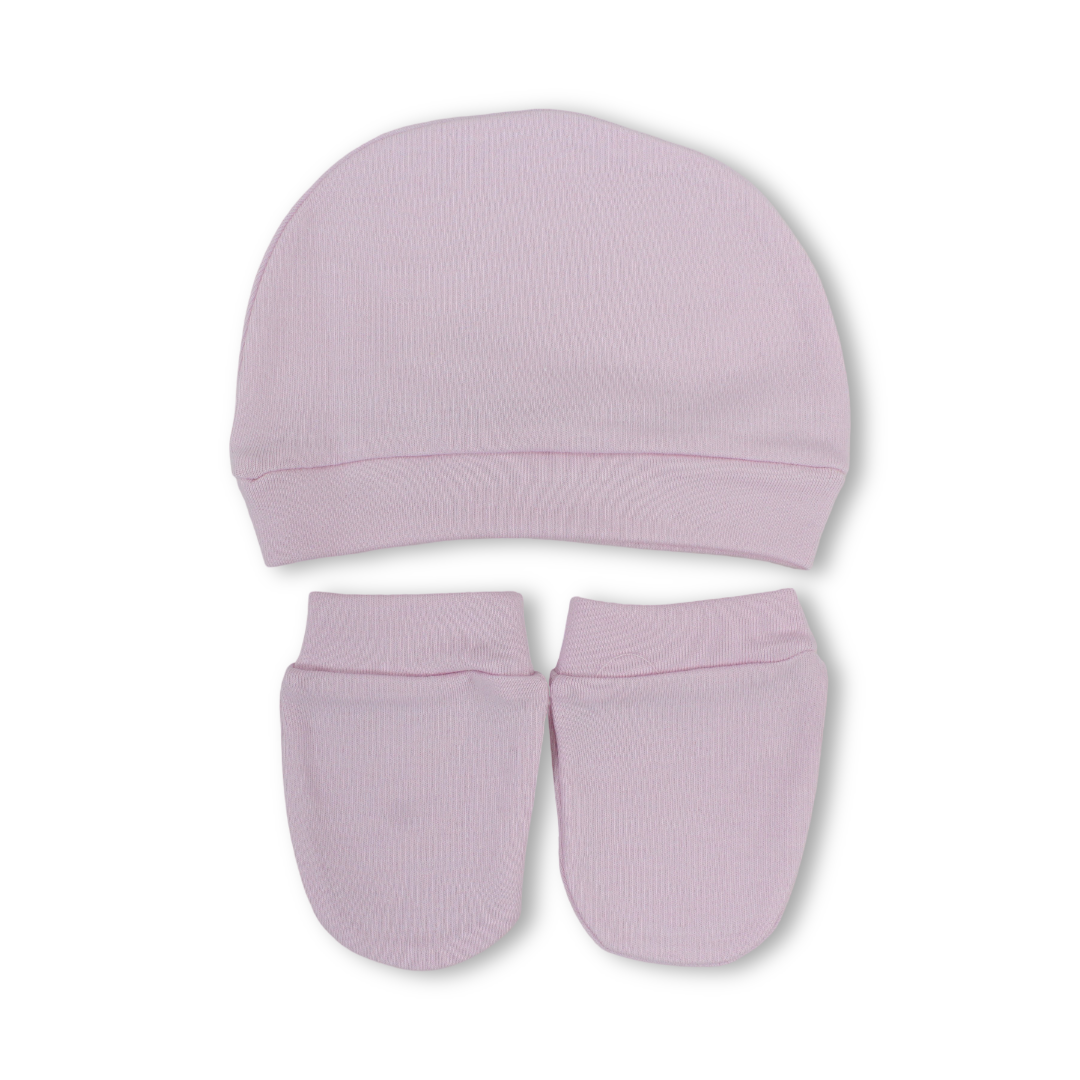 Unisex Baby Cotton (Beanie & Hand Mittens)
