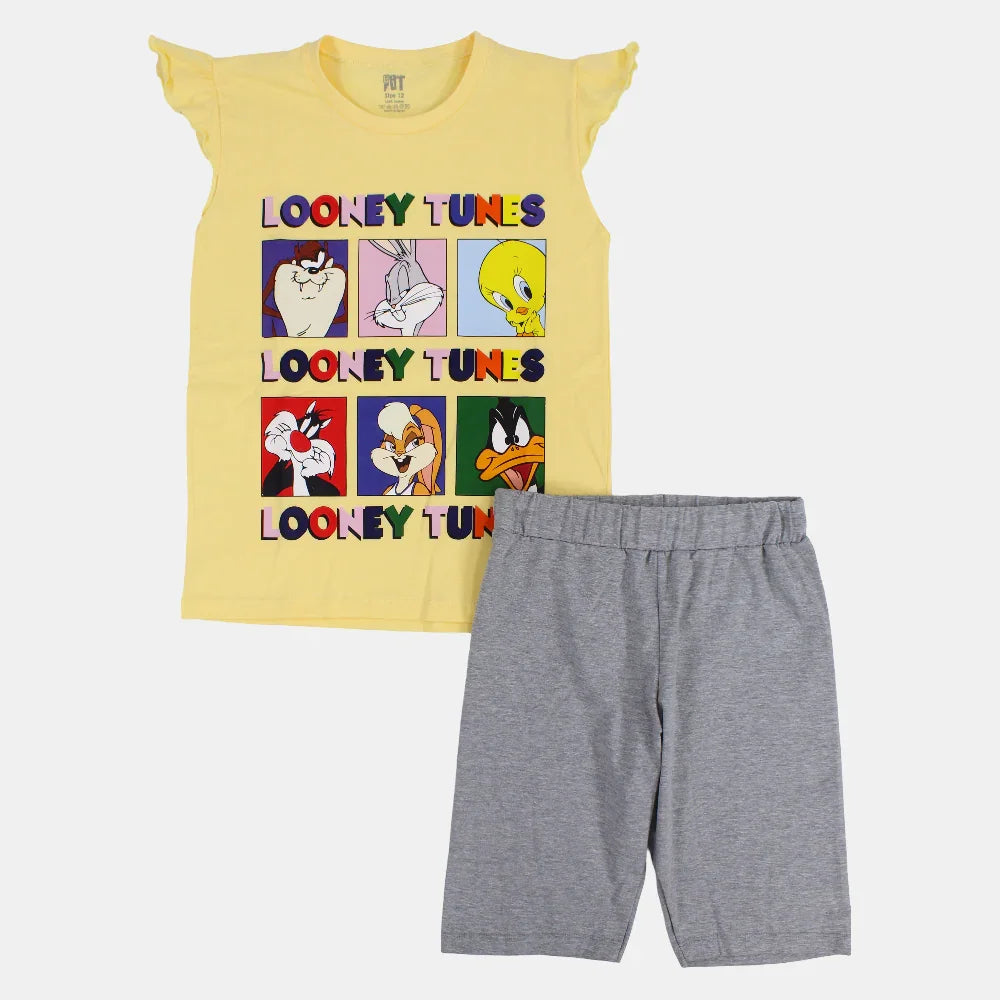 Girls Cotton Pajama Set - Looney Tunes - Clothing - Papillion
