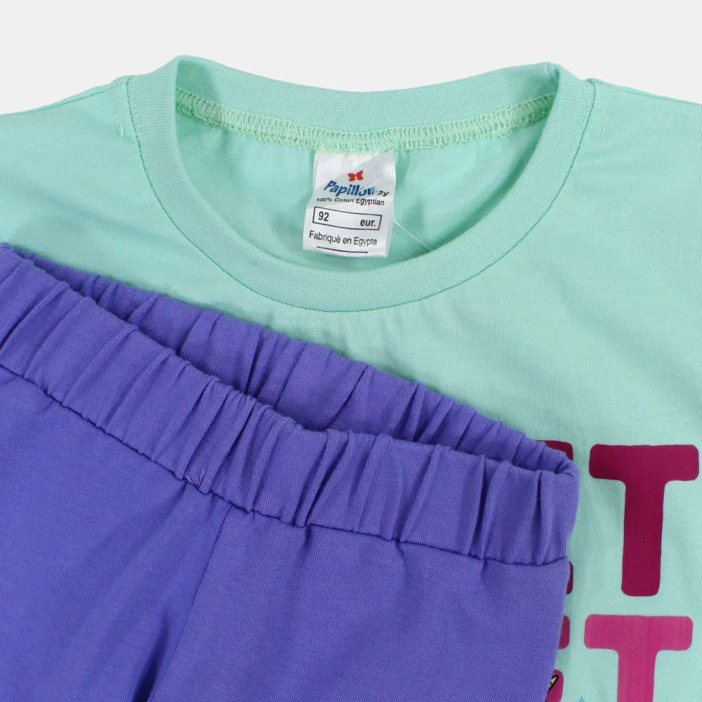 Girls Cotton Pajama Set - Sweet Magic Print