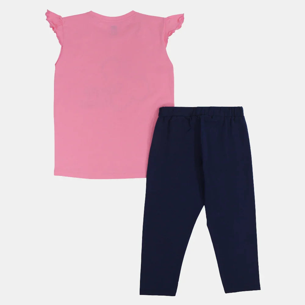 Girls Cotton Pajama Set – Minnie Mouse Print