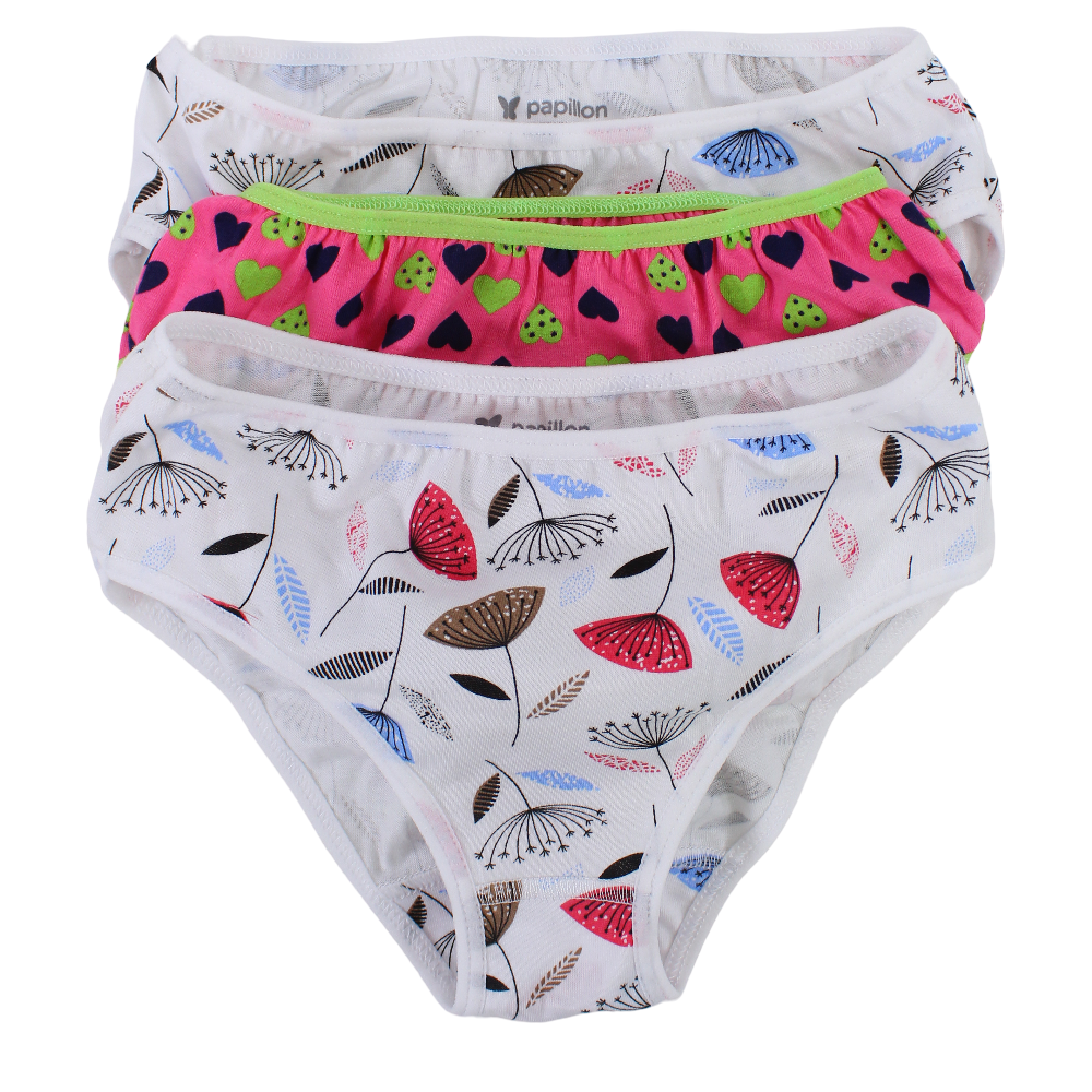 Pack Of 3 - Girls Cotton Colorful Panties