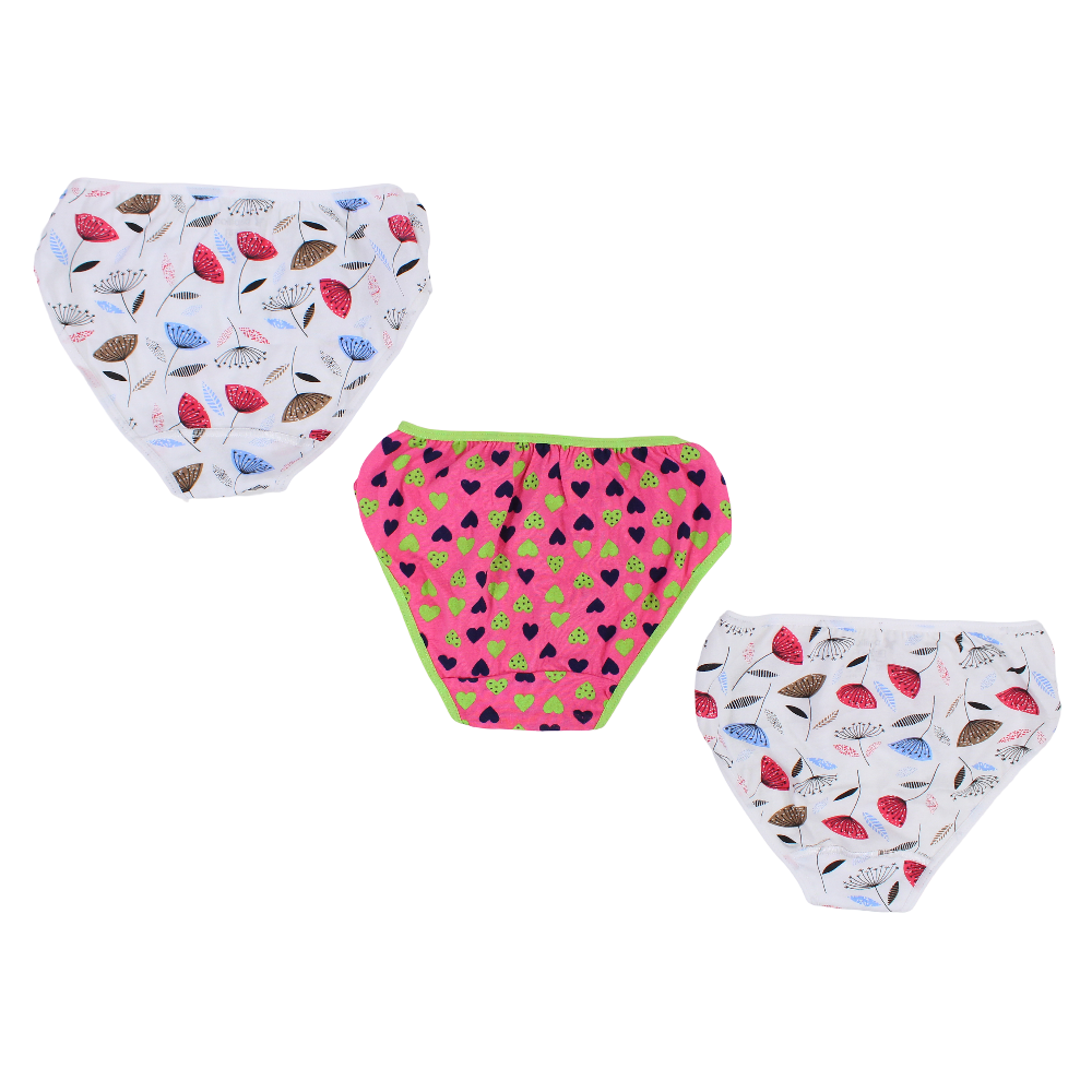 Pack Of 3 - Girls Cotton Colorful Panties