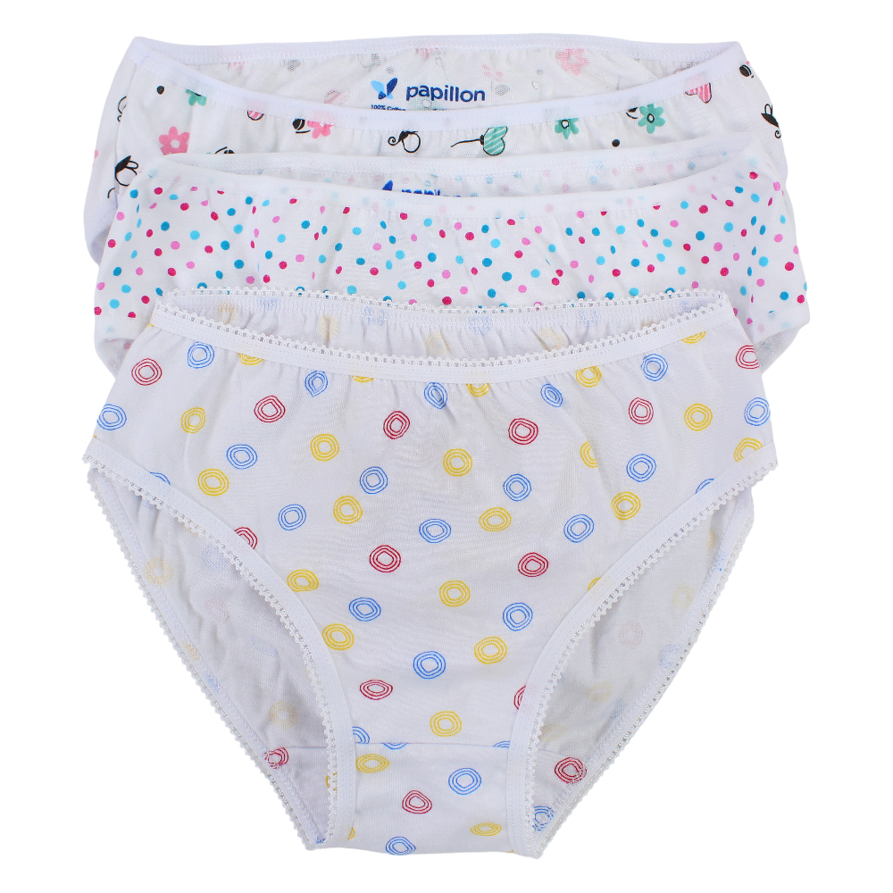 Pack Of 3 - Girls Cotton Colorful Panties