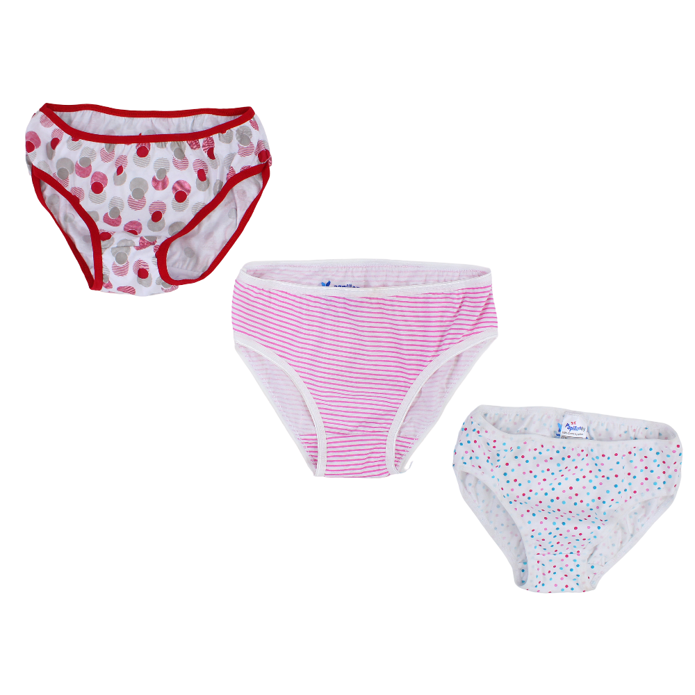 Pack Of 3 - Girls Cotton Colorful Panties