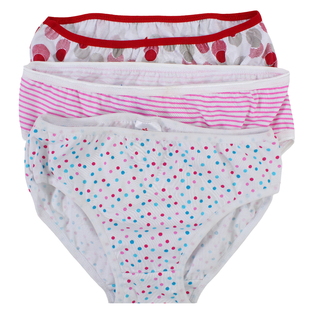 Pack Of 3 - Girls Cotton Colorful Panties
