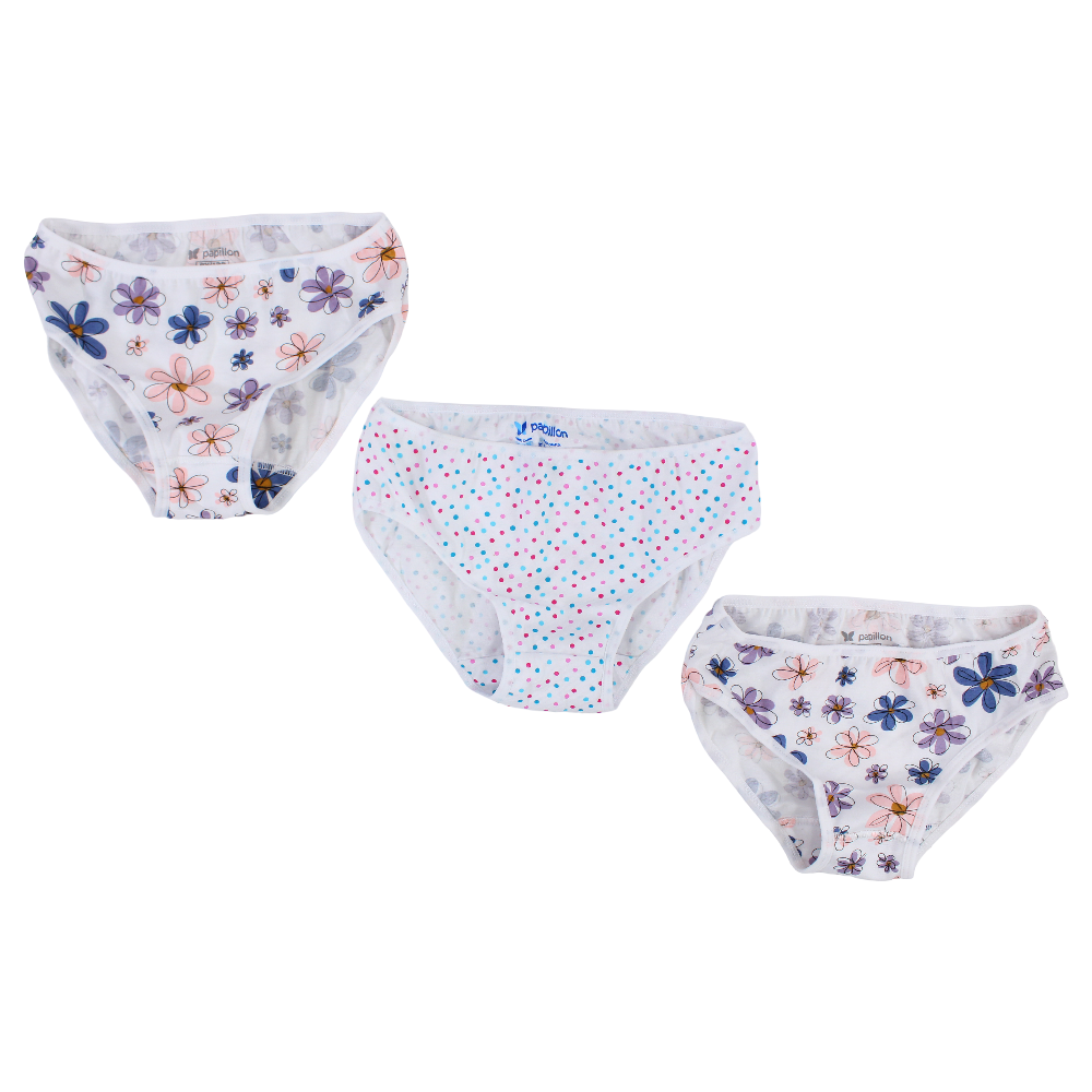 Pack Of 3 - Girls Cotton Colorful Panties