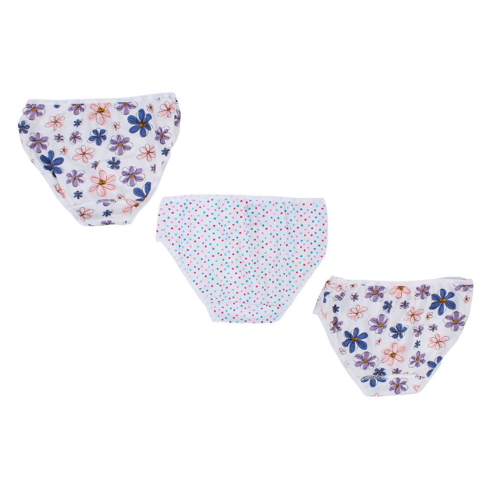 Pack Of 3 - Girls Cotton Colorful Panties