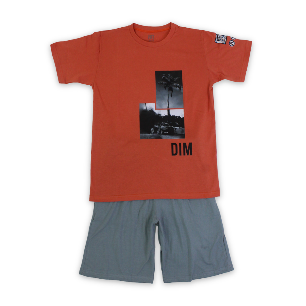 Boys Cotton Pajama – "Dim" Print