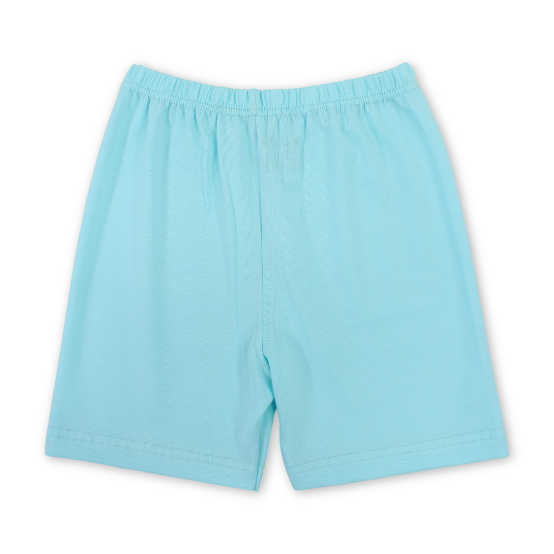 Girls Cotton Plain Panty Shorts – Aqua