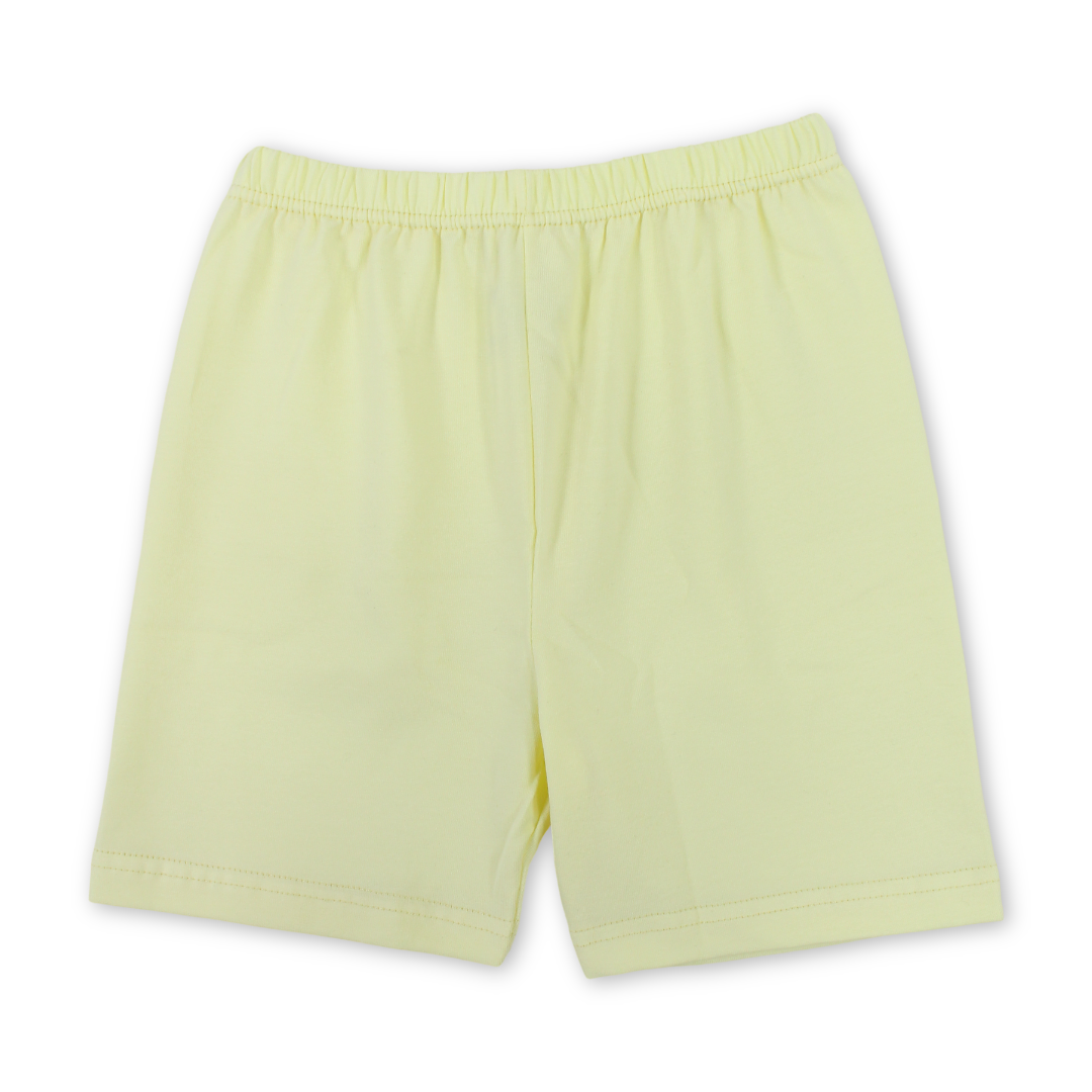 Girls Cotton Plain Panty Shorts – Yellow - Clothing - Papillion