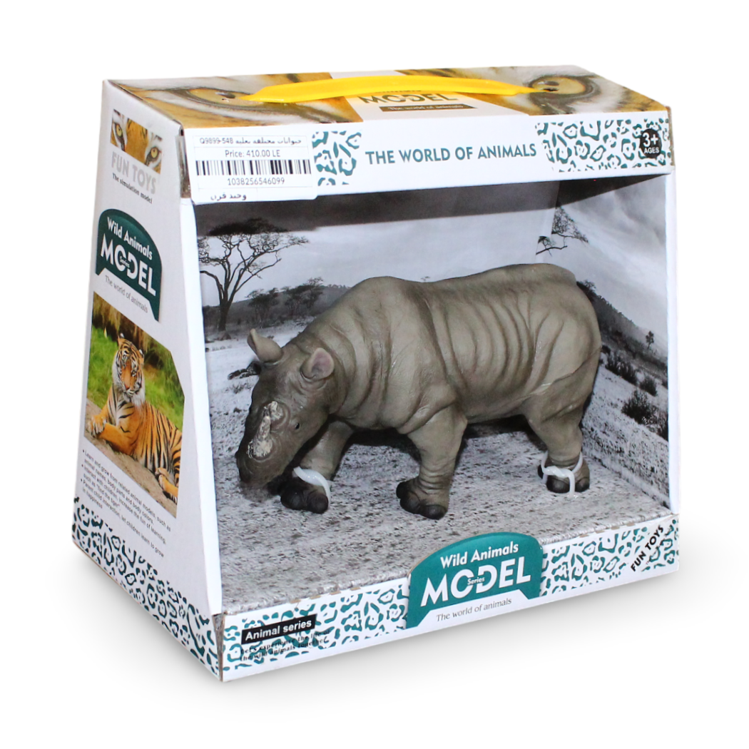 Wild Rhinoceros Animal Figure in Display Box - Toys - OKO
