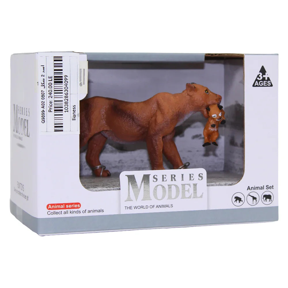 Animals Model Series – Lioness with Cub Animal Figurine Set