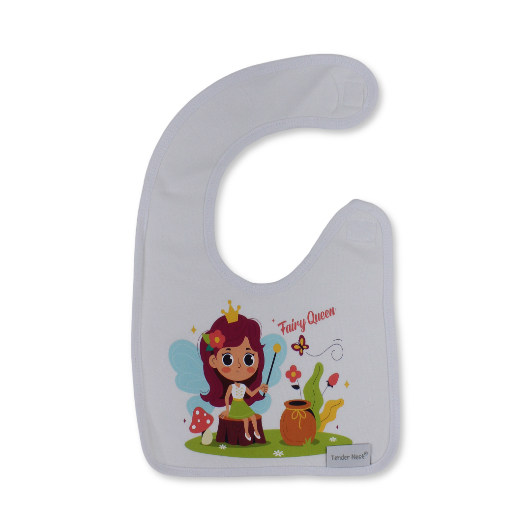 Cotton Baby Bib – Queen Fairy Honey Design - Baby Essentials - Petit Bebe