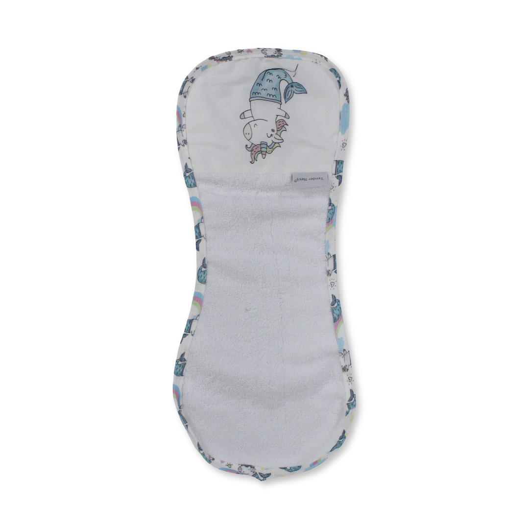 Cotton Baby Burp Cloth – Pink with Unicorn Design - Baby Essentials - Petit Bebe