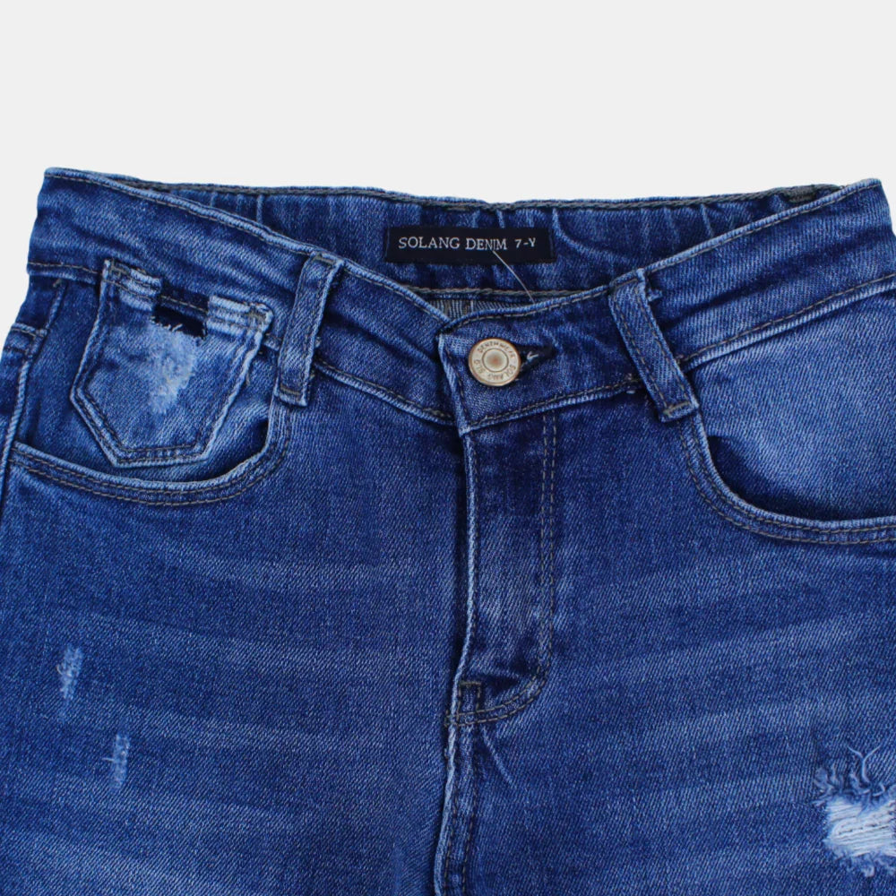 Boys Mid-Wash Ripped Jeans