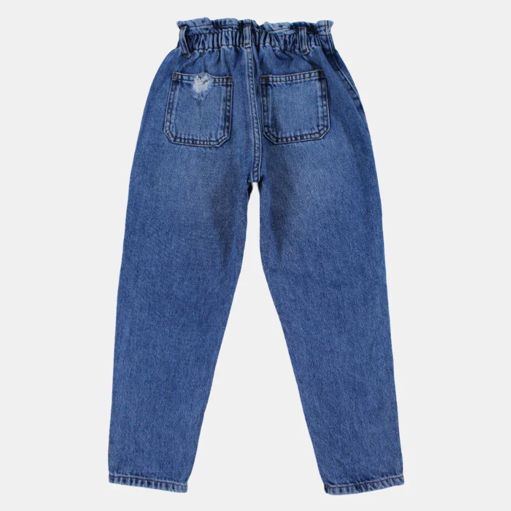 Girls Dark Wash Stretch Jeans