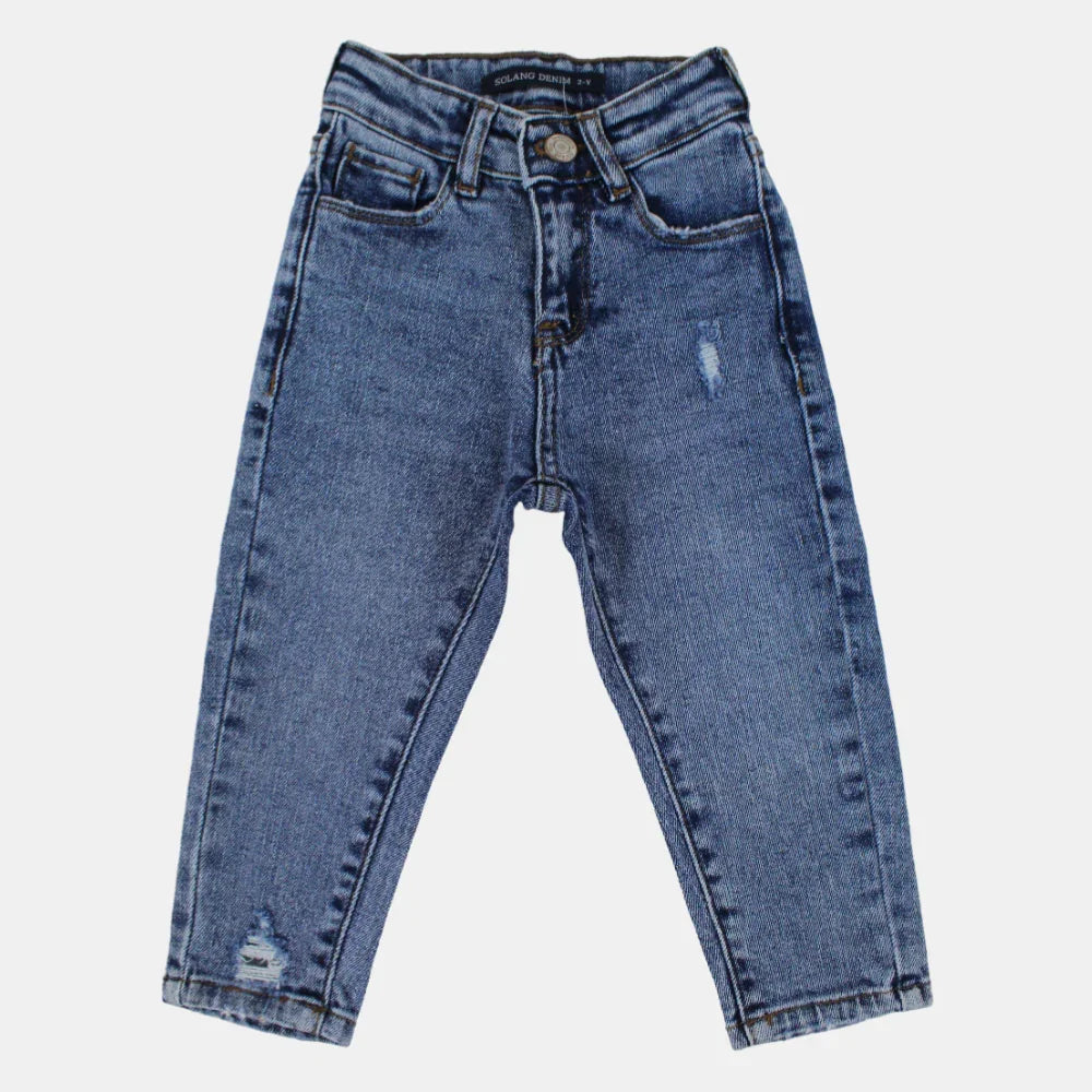 Girls Mid-Rise Jeans – Classic Blue Denim