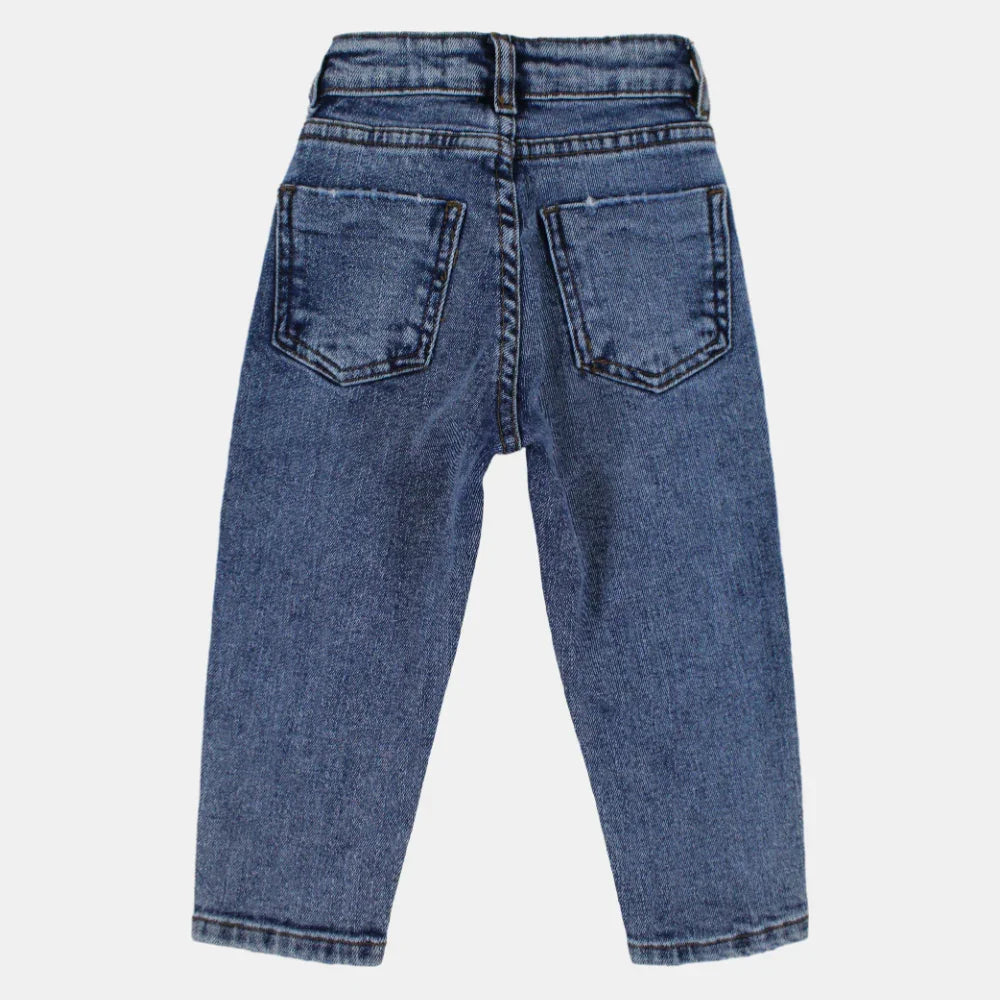 Girls Mid-Rise Jeans – Classic Blue Denim